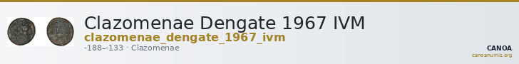 Clazomenae Dengate 1967 IVM — CANOA
