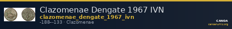 Clazomenae Dengate 1967 IVN — CANOA