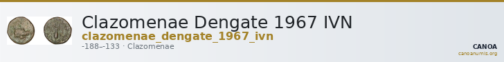 Clazomenae Dengate 1967 IVN — CANOA