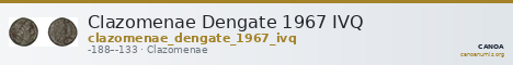 Clazomenae Dengate 1967 IVQ — CANOA