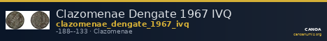 Clazomenae Dengate 1967 IVQ — CANOA
