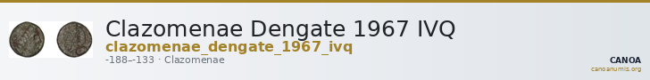 Clazomenae Dengate 1967 IVQ — CANOA