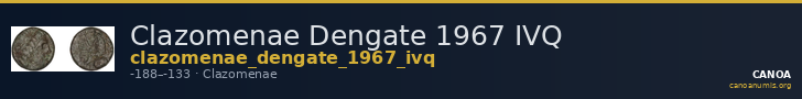Clazomenae Dengate 1967 IVQ — CANOA