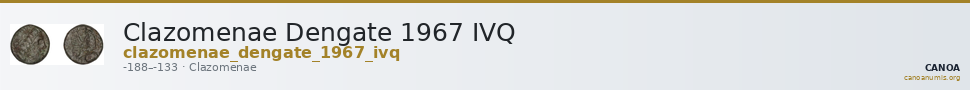 Clazomenae Dengate 1967 IVQ — CANOA