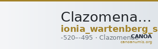 Clazomenae Wartenberg 2020 Series 25 — CANOA