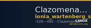 Clazomenae Wartenberg 2020 Series 25 — CANOA