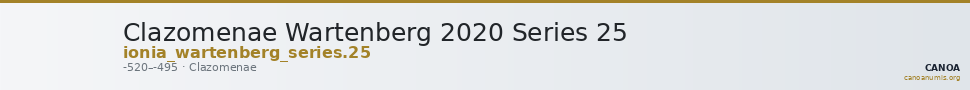 Clazomenae Wartenberg 2020 Series 25 — CANOA