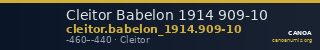 Cleitor Babelon 1914 909-10 — CANOA