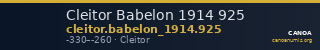 Cleitor Babelon 1914 925 — CANOA