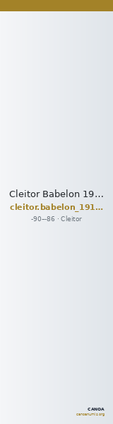 Cleitor Babelon 1914 926 — CANOA