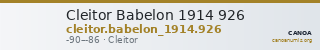 Cleitor Babelon 1914 926 — CANOA