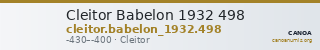 Cleitor Babelon 1932 498 — CANOA