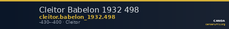 Cleitor Babelon 1932 498 — CANOA
