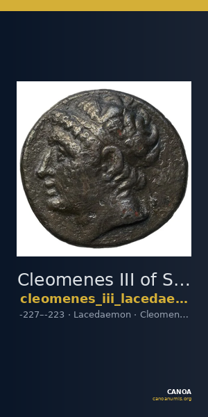 Cleomenes III of Sparta Lacedaemon Grunauer 1978 gruppe_III — CANOA