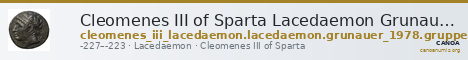 Cleomenes III of Sparta Lacedaemon Grunauer 1978 gruppe_III — CANOA