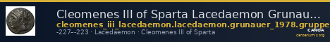 Cleomenes III of Sparta Lacedaemon Grunauer 1978 gruppe_III — CANOA