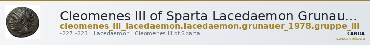 Cleomenes III of Sparta Lacedaemon Grunauer 1978 gruppe_III — CANOA