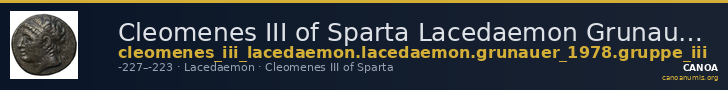 Cleomenes III of Sparta Lacedaemon Grunauer 1978 gruppe_III — CANOA