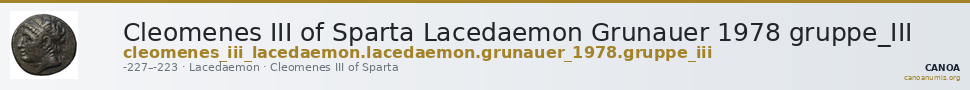 Cleomenes III of Sparta Lacedaemon Grunauer 1978 gruppe_III — CANOA