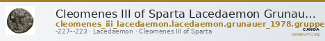 Cleomenes III of Sparta Lacedaemon Grunauer 1978 gruppe_IV — CANOA