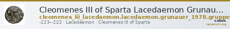 Cleomenes III of Sparta Lacedaemon Grunauer 1978 gruppe_V — CANOA