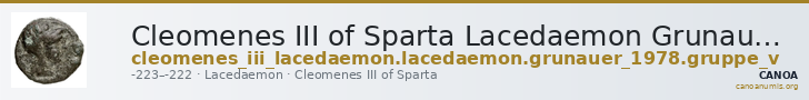 Cleomenes III of Sparta Lacedaemon Grunauer 1978 gruppe_V — CANOA