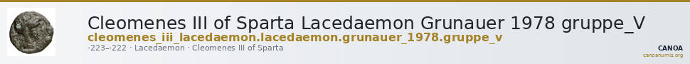Cleomenes III of Sparta Lacedaemon Grunauer 1978 gruppe_V — CANOA