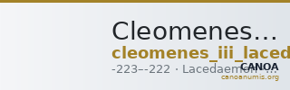 Cleomenes III of Sparta Lacedaemon Grunauer 1978 gruppe_VI — CANOA