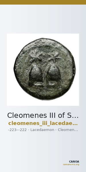 Cleomenes III of Sparta Lacedaemon Grunauer 1978 gruppe_VII — CANOA