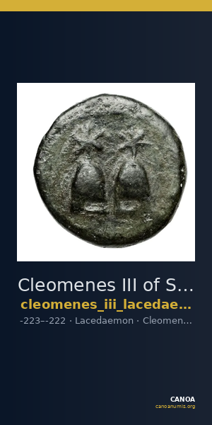 Cleomenes III of Sparta Lacedaemon Grunauer 1978 gruppe_VII — CANOA
