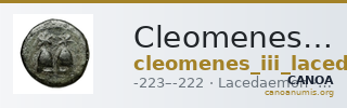 Cleomenes III of Sparta Lacedaemon Grunauer 1978 gruppe_VII — CANOA