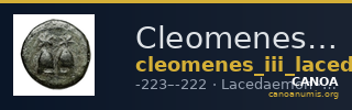 Cleomenes III of Sparta Lacedaemon Grunauer 1978 gruppe_VII — CANOA