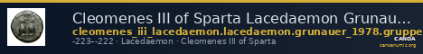 Cleomenes III of Sparta Lacedaemon Grunauer 1978 gruppe_VII — CANOA