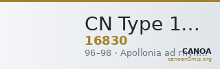 CN Type 16830 — CANOA