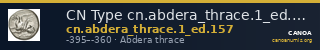 CN Type cn.abdera_thrace.1_ed.157 — CANOA