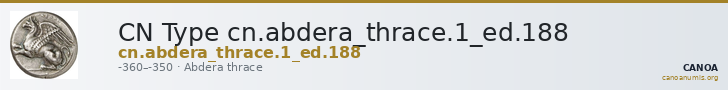 CN Type cn.abdera_thrace.1_ed.188 — CANOA