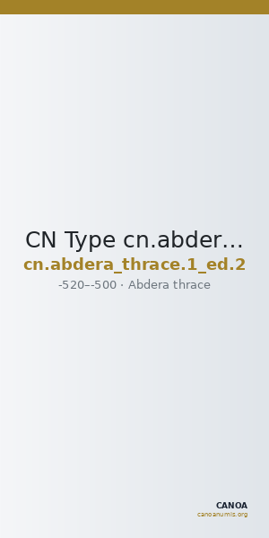 CN Type cn.abdera_thrace.1_ed.2 — CANOA