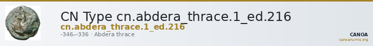 CN Type cn.abdera_thrace.1_ed.216 — CANOA