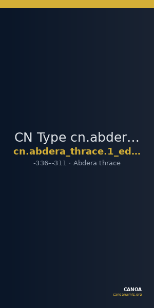 CN Type cn.abdera_thrace.1_ed.227 — CANOA