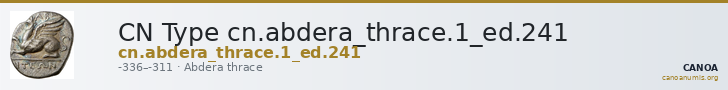 CN Type cn.abdera_thrace.1_ed.241 — CANOA