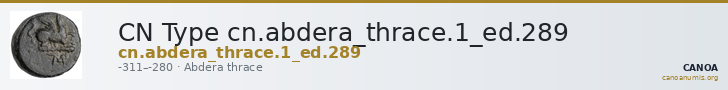 CN Type cn.abdera_thrace.1_ed.289 — CANOA
