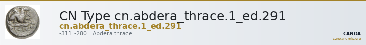 CN Type cn.abdera_thrace.1_ed.291 — CANOA
