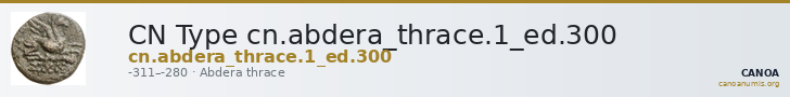 CN Type cn.abdera_thrace.1_ed.300 — CANOA