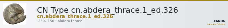 CN Type cn.abdera_thrace.1_ed.326 — CANOA