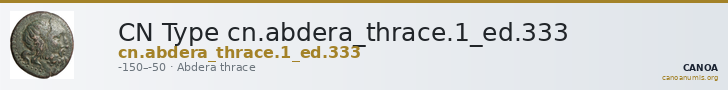 CN Type cn.abdera_thrace.1_ed.333 — CANOA
