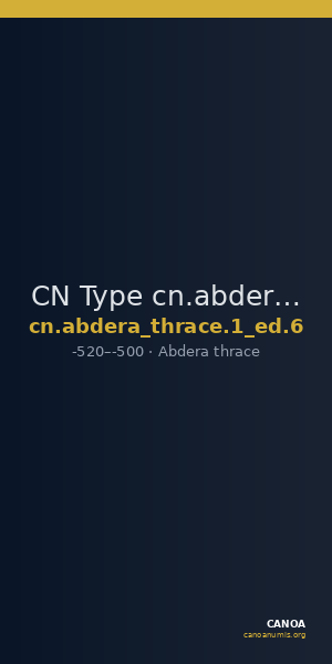 CN Type cn.abdera_thrace.1_ed.6 — CANOA