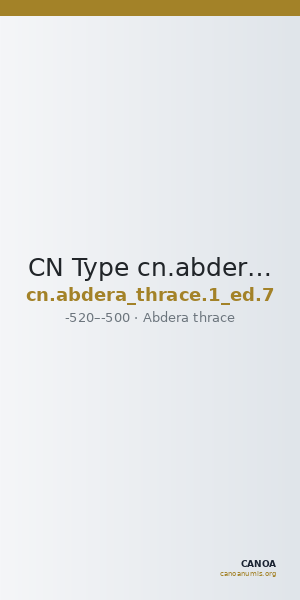 CN Type cn.abdera_thrace.1_ed.7 — CANOA