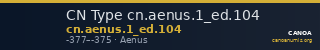 CN Type cn.aenus.1_ed.104 — CANOA