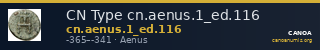 CN Type cn.aenus.1_ed.116 — CANOA