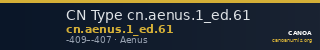 CN Type cn.aenus.1_ed.61 — CANOA